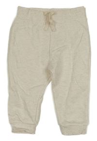 Béžové melírované zateplené tepláky Primark