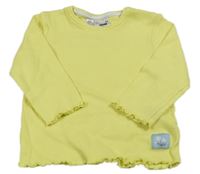 Žlté rebrované tričko Ergee