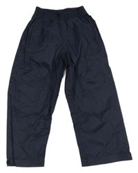 Tmavomodré šušťákové vodeodolné nohavice