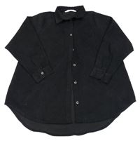 Černá žebrovaná košilová bunda H&M