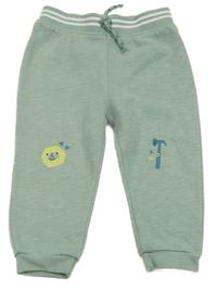 Svetlozelené melírované tepláky s obrázkami Primark