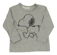Sivé tričko so Snoopym H&M