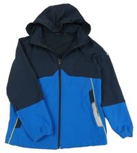 Tmavomodro-modrá softshellová bunda s kapucí Name it