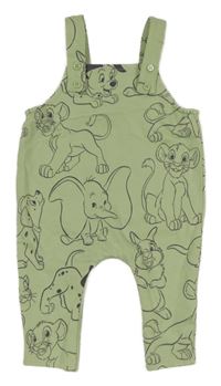 Zelené laclové tepláky se zvířátky George