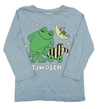Světlemodré pyžamové triko se žábou 