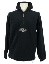 Pánská černá fleecová mikina s logem Campagnolo 