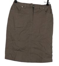 Dámská hnědá plátěná sukně Damart 