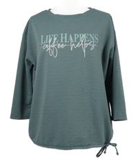 Dámská šedá strukturovaná mikina s nápisem Janina 