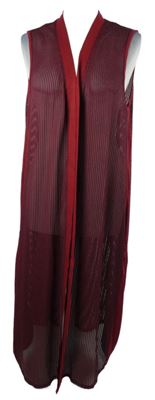 Dámský červeno-vínový síťovaný cardigán Delfrina 