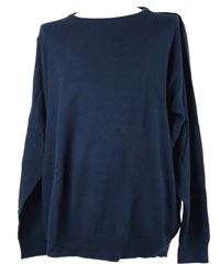 Pánský tmavomodrý vzorovaný svetr vel. 3XL