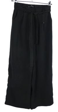 Dámské černé culottes kalhoty s páskem Amisu 
