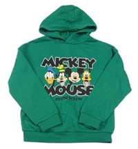 Zelená mikina s Mickey Mousem a přátely a kapucí Disney