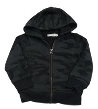 Čierno-sivá army prepínaci mikina s kapucňou C&A