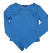 Modré žebrované triko Kiabi