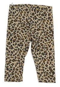 Béžové tregíny s leopardím vzorom H&M