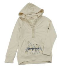 Smotanové tričko s potlačou a kapucňou Napapijri