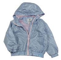 Světlemodrá šusťáková jarní bunda s kapucí Kiki&Koko