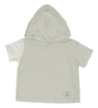 Biele crop tričko s kapucňou Shein