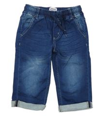 Tmavomodré teplákové rifľové kraťasy Lamino