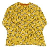 Žlté pyžamové tričko s Pudsey George
