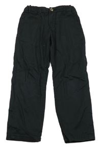 Čierne plátenné nohavice H&M