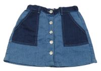 Modrá rifľová prepínaci sukňa Sfera