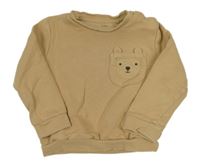 Béžová mikina s medvedíkom F&F