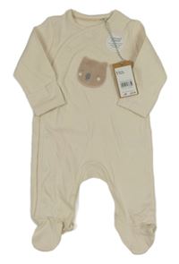 Nové - smetanový overal s medvídkem Mothercare