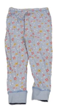 Levandulovo-farebné kvetované pyžamové nohavice Tu