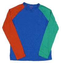 Modro-červeno-zelené triko TCM