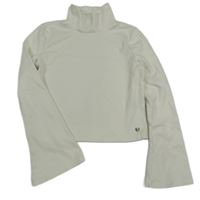 Smotanové crop tričko s rolákom River Island