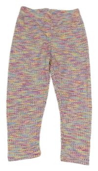 Farebné melírované úpletové legíny Shein