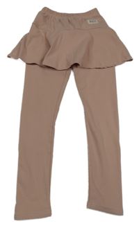 Pudrové legíny so sukní s nášivkou