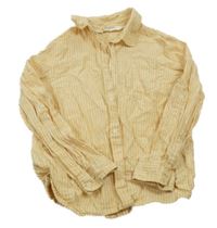 Meruňkovo-biela pruhovaná košeľa H&M