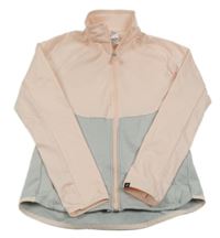 Světlerůžovo-světlešedá sportovní propínací funkční mikina Decathlon