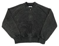 Černo-šedá propínací oversize mikina Primark