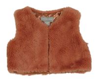 Broskvová kožušinová podšitá vesta Primark