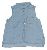 Světlemodrá halenka riflového vzhledu H&M