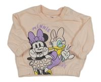 Svetloružová mikina s Minnie a Daisy zn. Disney