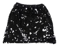 Nové - Čierna sukňa s flitrami Dunnes