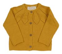 Okrový prepínaci sveter s dirkovaným vzorom F&F