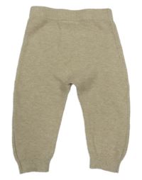 Béžové pletené nohavice