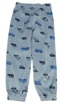Světlemodré plyšové kalhoty s auty F&F