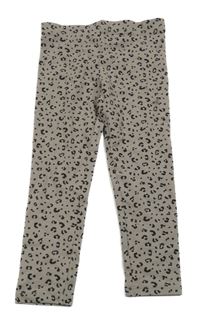 Béžovo-čierne vzorované legíny H&M