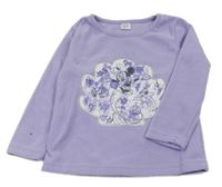 Levandulová fleecová mikina s Minnií Disney