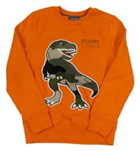 Oranžová mikina s dinosaurom C&A