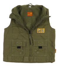 Khaki plátenná jarná vesta s bobrem Smily