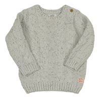 Sivý melírovaný vzorovaný sveter F&F