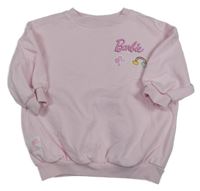 Světlerůžová oversize mikina s obrázky Next