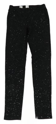 Černo-stříbrné legíny GAP